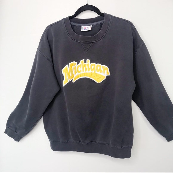 pale yellow michigan sweatshirt